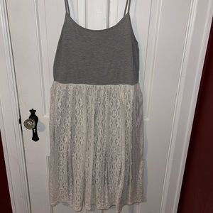 Tank dress with lace.